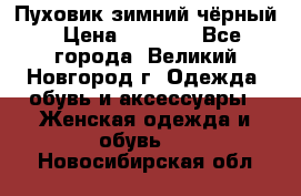 Пуховик зимний чёрный › Цена ­ 2 500 - Все города, Великий Новгород г. Одежда, обувь и аксессуары » Женская одежда и обувь   . Новосибирская обл.